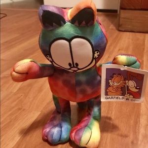 Tie-Dye Garfield Cat Plush Stuffed Animal.
